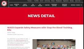 
							         WASD Expands Safety Measures with 'Stop the Bleed' Training, Kits ...								  
							    