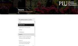 
							         WASFA | Student Financial Services | PLU								  
							    