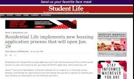 
							         Wash. U. residential Life implements new housing application - Studlife								  
							    