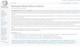 
							         Washington Bangla Radio on Internet - Wikipedia								  
							    