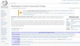 
							         Washington County Community College - Wikipedia								  
							    