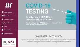 
							         Washington Health System | Centered Around You								  
							    