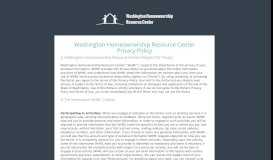 
							         Washington Homeownership Resource Center -								  
							    