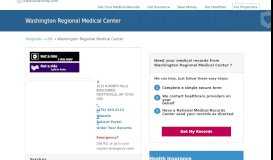 
							         Washington Regional Medical Center | MedicalRecords.com								  
							    