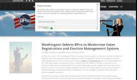 
							         Washington Selects Team BPro to Modernize Voter Registration and ...								  
							    