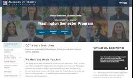 
							         Washington Semester Program | American University, Washington, DC								  
							    
