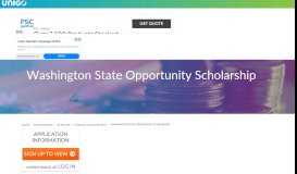 
							         Washington State Opportunity Scholarship Details - Apply Now | Unigo								  
							    