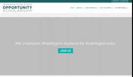 
							         Washington State Opportunity Scholarship: Home								  
							    