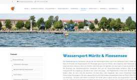 
							         Wassersport Müritz & Fleesensee - Müritzportal								  
							    