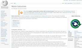 
							         Waste Industries - Wikipedia								  
							    