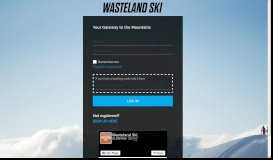 
							         Wasteland Ski Booking Portal								  
							    