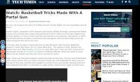 
							         Watch: Basketball Tricks Made With A Portal Gun | Tech Times								  
							    