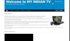 
							         Watch Indian TV | Live Indian Channels - MY Indian TV								  
							    