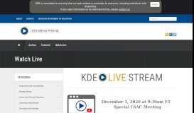 
							         Watch Live | KDE MEDIA PORTAL								  
							    