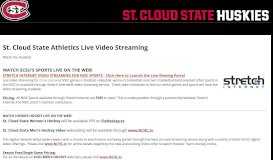 
							         WATCH LIVE - SCSU Huskies Video Streaming - St. Cloud State ...								  
							    