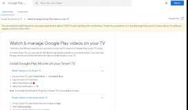 
							         Watch & manage Google Play videos on your TV - Google ...								  
							    