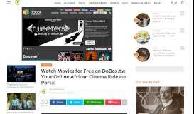 
							         Watch Movies for Free on DoBox.tv; Your Online African Cinema ...								  
							    