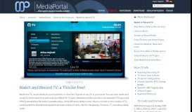
							         Watch or Record TV - MEDIAPORTAL								  
							    