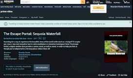 
							         Watch The Escape Portal: Sequoia Waterfall | Prime Video - Amazon.com								  
							    
