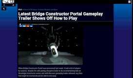 
							         Watch the New Bridge Constructor Portal Gameplay Trailer								  
							    
