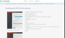 
							         Watchguard VPN Portal settings | AuthLite v2.3 Documentation | AuthLite								  
							    