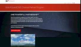 
							         WatchGuardONE Channel Partner Program | WatchGuard Technologies								  
							    