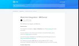 
							         Watchlist Integration - MKDenial | Sine Help Center								  
							    