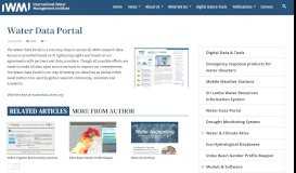 
							         Water Data Portal :: IWMI Data & Tools - CGIAR								  
							    