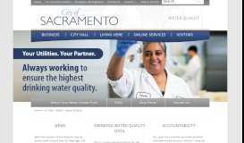 
							         Water Quality - City of Sacramento								  
							    