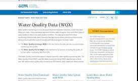 
							         Water Quality Data (WQX) | Water Data and Tools | US EPA								  
							    