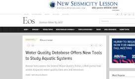 
							         Water Quality Database Offers New Tools to Study Aquatic Systems ...								  
							    