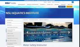 
							         Water Safety Instructor - Nova Southeastern University								  
							    