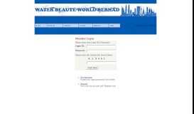
							         WaterBeauteWorld - Member Login								  
							    