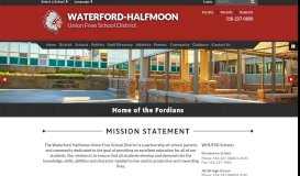
							         Waterford-Halfmoon UFSD: Home								  
							    