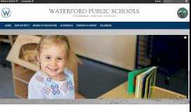 
							         Waterford Public Schools: Home								  
							    