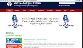 
							         Waterloo Collegiate Institute								  
							    