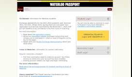 
							         Waterloo Passport: Welcome: Welcome								  
							    