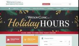 
							         Watson Clinic LLP - Family Health & Medical Center, Lakeland Florida ...								  
							    