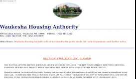 
							         Waukesha Housing Authority								  
							    