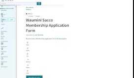 
							         Waumini Sacco Membership Application Form | Cheque | Social ...								  
							    
