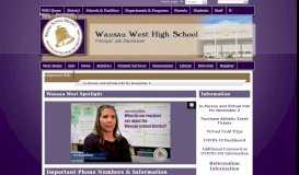 
							         Wausau West High School: West Home								  
							    