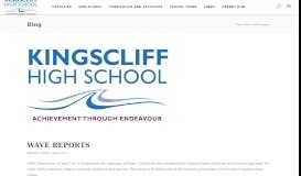 
							         WAVE Reports – Kingscliff High School								  
							    