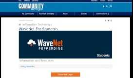 
							         WaveNet For Students | Pepperdine University | Pepperdine Community								  
							    