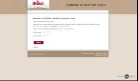 
							         Wawa Customer Satisfaction Survey - Welcome								  
							    