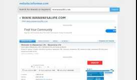 
							         wawanesalife.com at WI. Welcome to Wawanesa Life - Wawanesa Life								  
							    