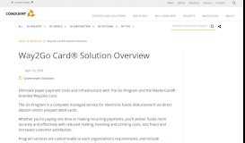 
							         Way2Go Card® Solution Overview - Conduent Insights Hub								  
							    