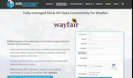 
							         Wayfair EDI & API Full-Service Integration | B2BGateway								  
							    