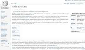 
							         WAYN (website) - Wikipedia								  
							    