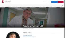 
							         Wayne L. Furman, MD - St. Jude Children's Research Hospital								  
							    