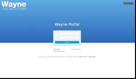 
							         Wayne | Portal Log In								  
							    